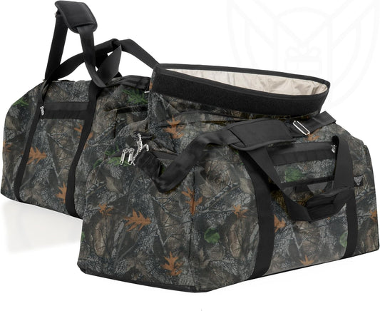 Xtreme Sight Line ~ AQUA Duffel Faraday Bag ~ Water-Proof Signal Blocking Duffel Bag for Large Electronics ~ Tracking/Hacking Defense ~ Data Security ~ 1000D Nylon ~ Backwoods Camo