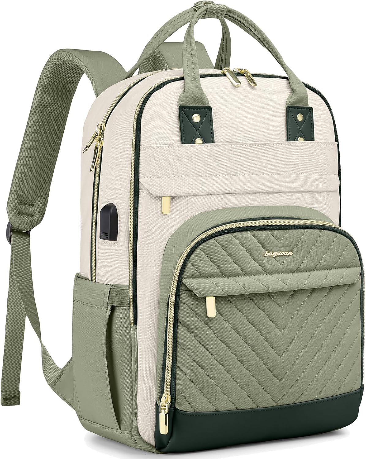 Laptop Backpack for Women Work Bag - 15.6 inch Travel Backpack with USB Charger College Bookbag