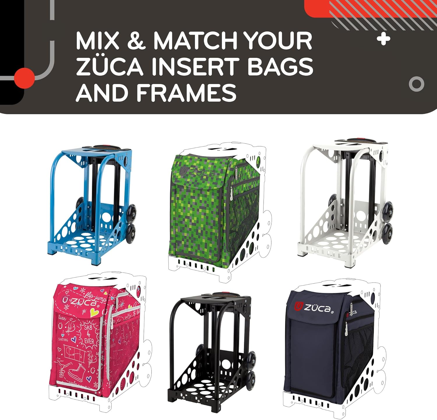 ZUCA Sport Frame with Built-in Seat (Choose Your Color), for Any Sport Insert Bag - (Insert Not