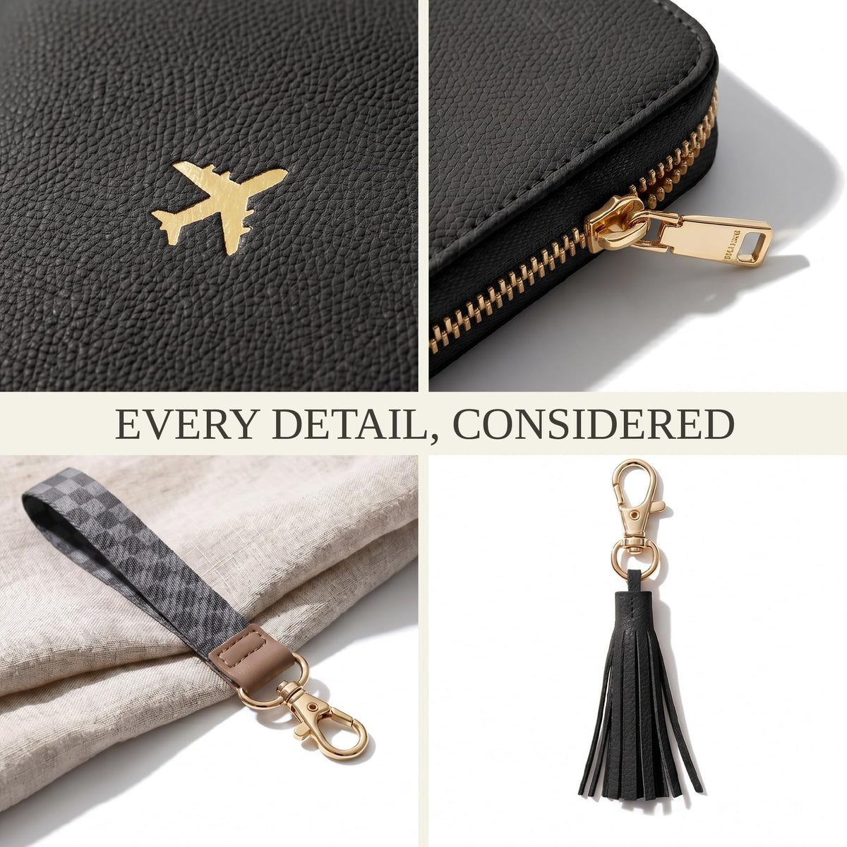 Beautiful Passport Holder And Travel Wallet with Wristlet Strap