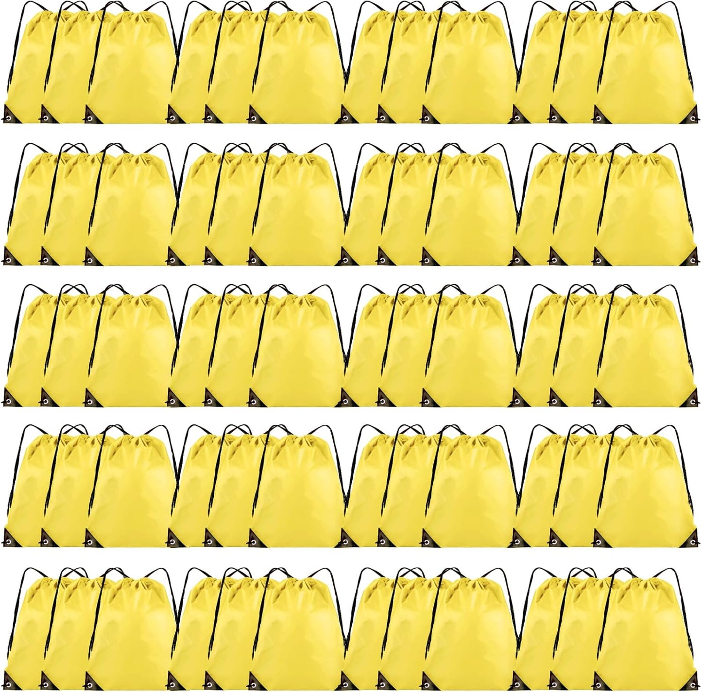 60 Pieces Drawstring Backpack Bulk Cinch Sackpack Ployster Drawstring Bags for Gym Party