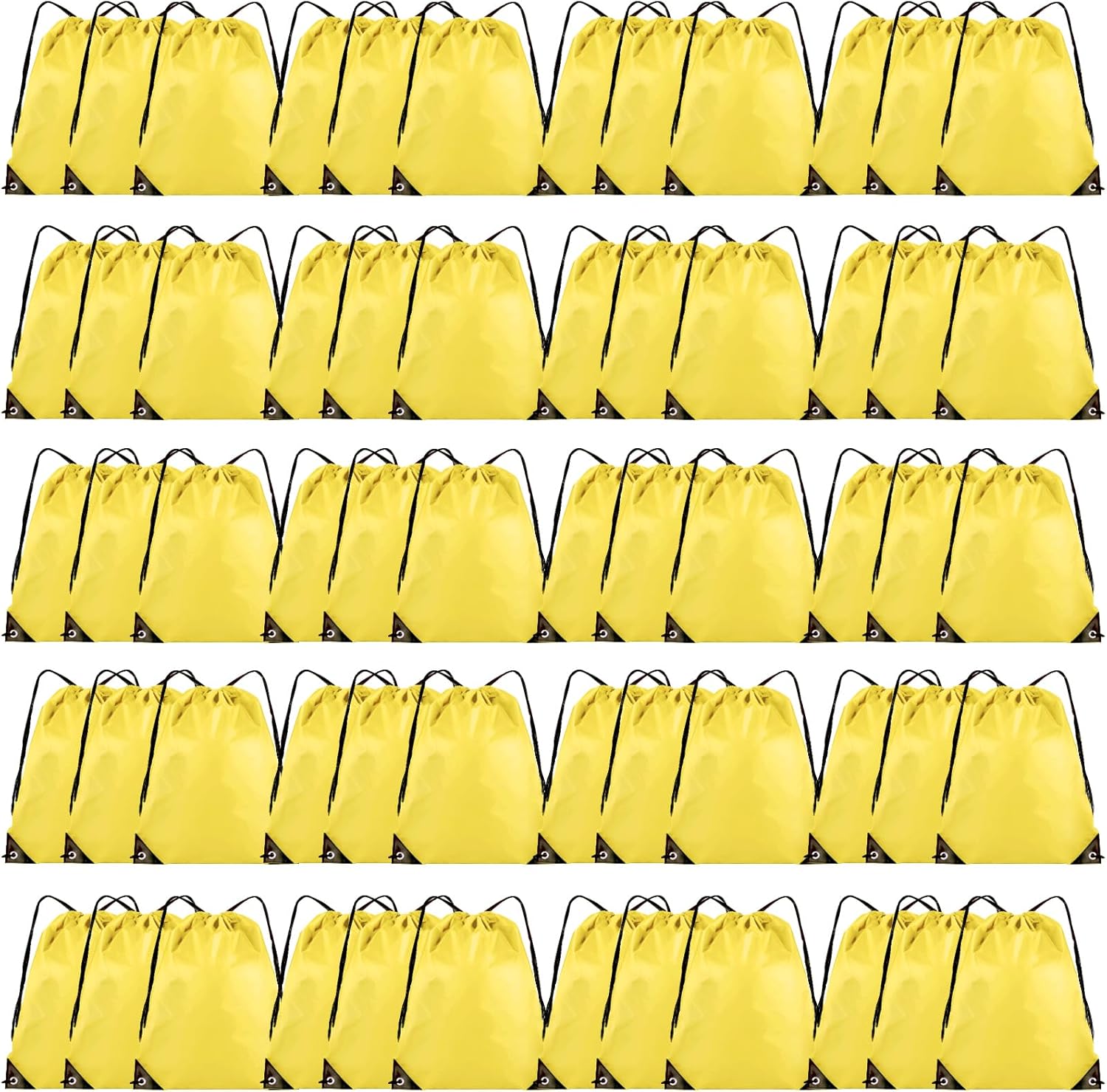 60 Pieces Drawstring Backpack Bulk Cinch Sackpack Ployster Drawstring Bags for Gym Party
