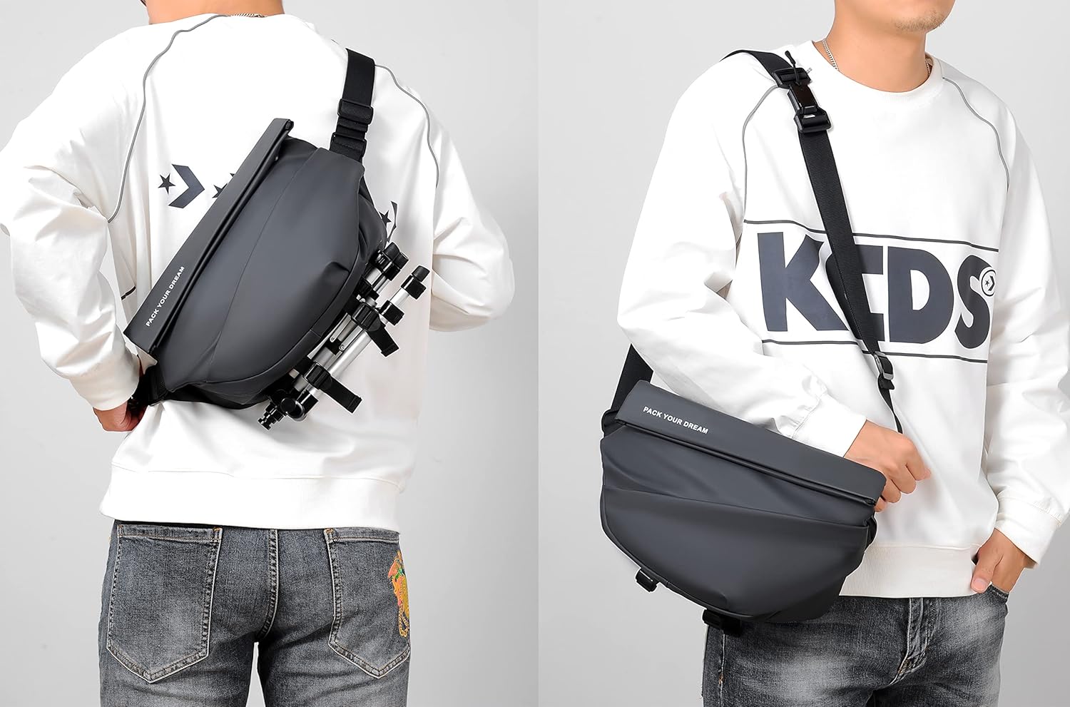 FSD.WG Cross-body bag Shoulder bag Sling Backpack and Crossbody Bags for Men fit 12" iPad Casual