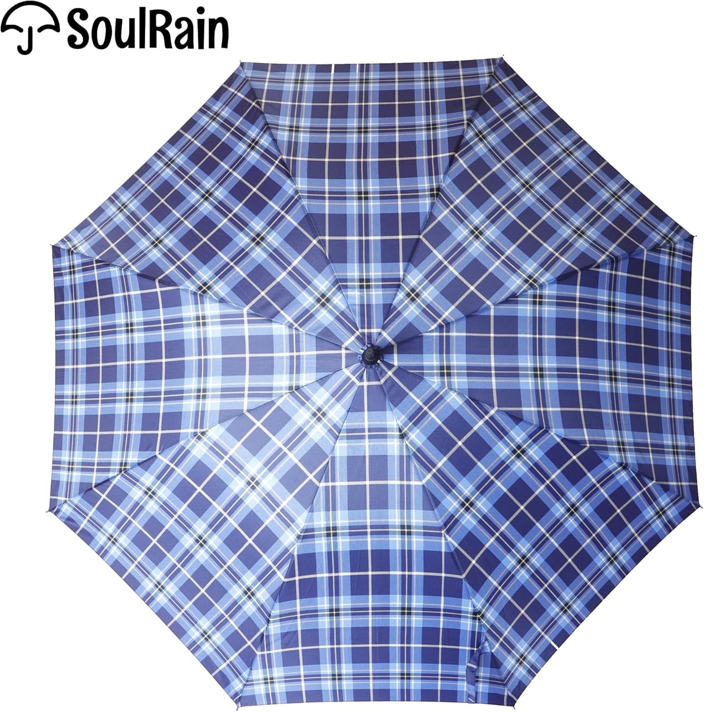 SoulRain 50 Inch Large Stick Umbrella Windproof Automatic Open Oversized J Handle Umbrellas for Men and Women Unbreakable Strong Travel Golf Umbrella