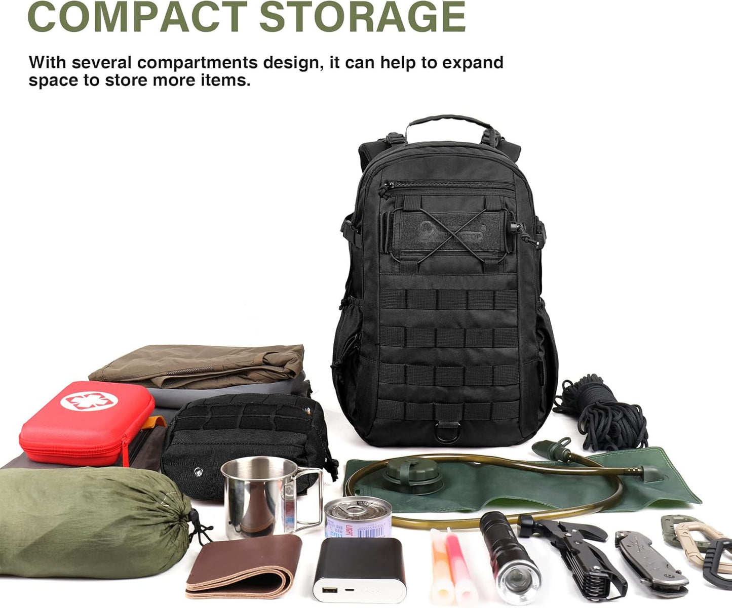 Mardingtop Military Tactical Backpack for Men 20L Molle Rucksack EDC Daypack for Hiking,Travel,Camping, Hunting