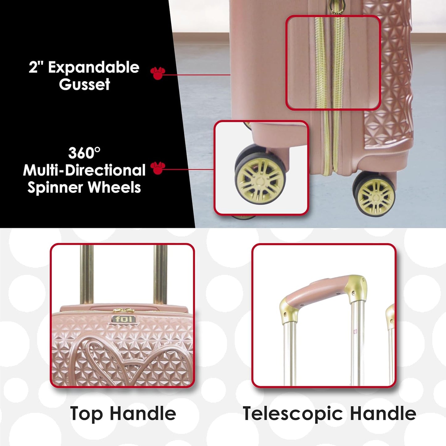 FUL Carry-On 21-Inch, Rose Gold, Carry-On 21-Inch