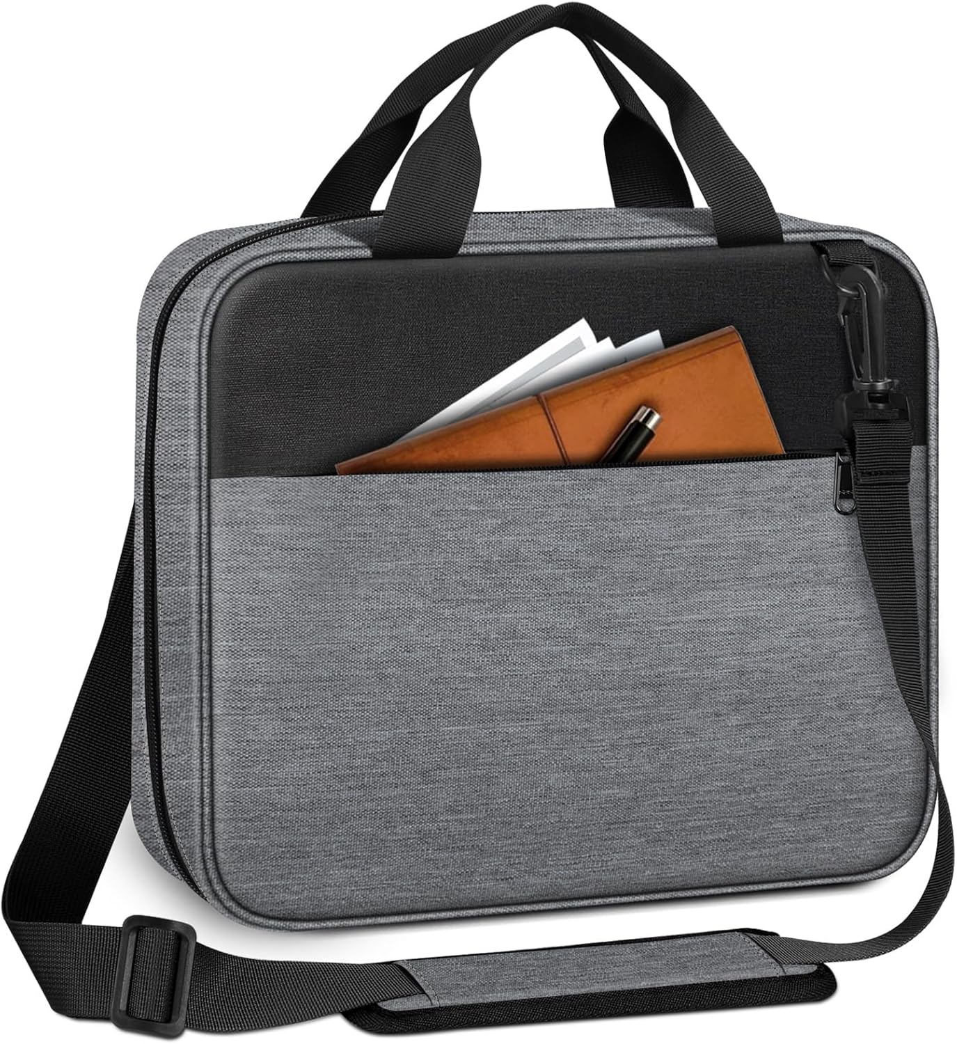 FINPAC Large Bible Cover, Carrying Book Case Church Bag Bible Protective with Zippered Pocket and Handle, Gift for Men Women