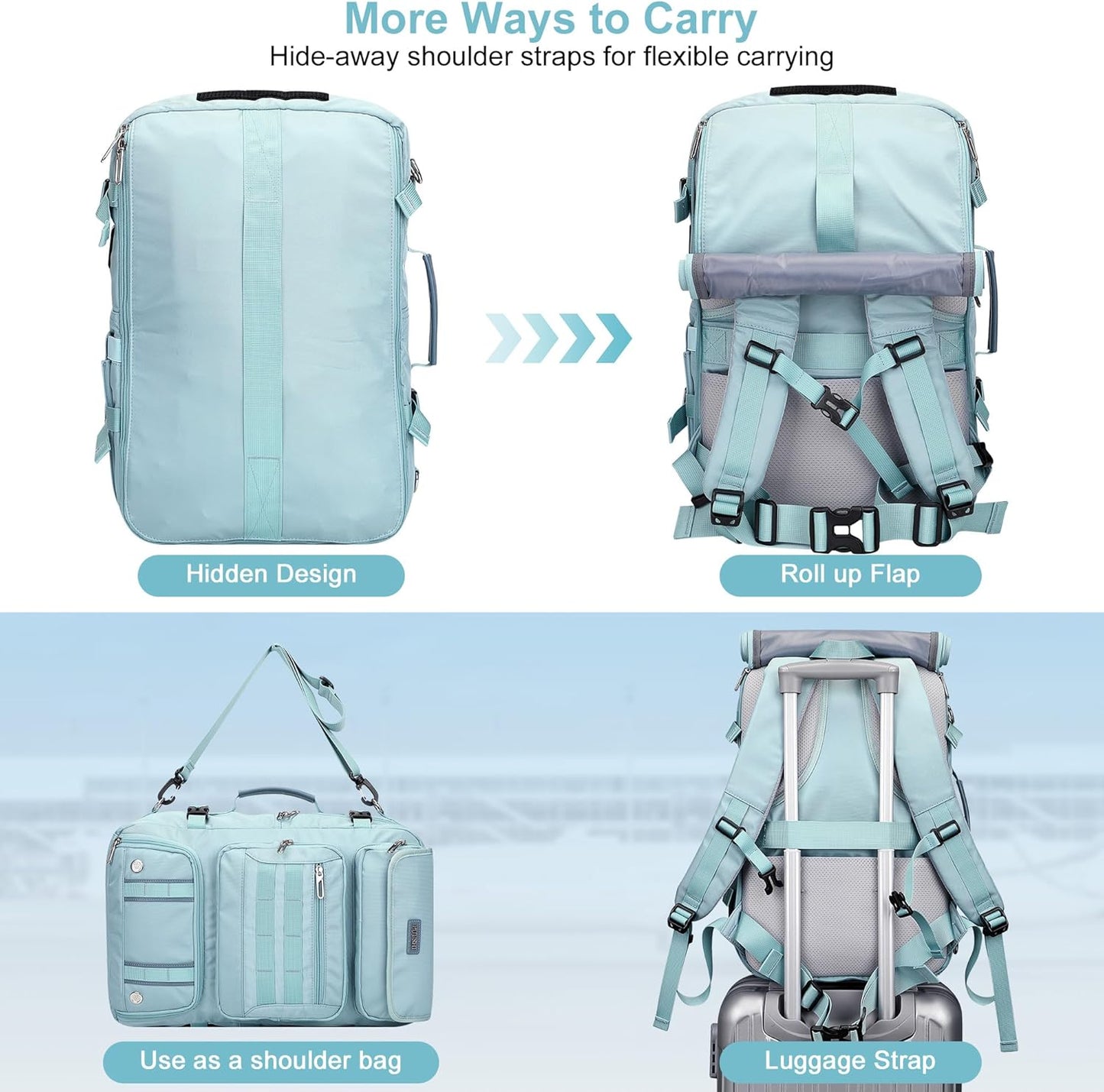 PIJUSHI Travel Backpack for Women Carry on Duffle Bag Backpack For Airplanes Luggage Rucksack with