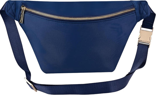 Fanny Packs for Women Fashion Waist Pack for Men Water-resistant Nylon Crossbody Sling Bags for Women Travel (Navy Blue)