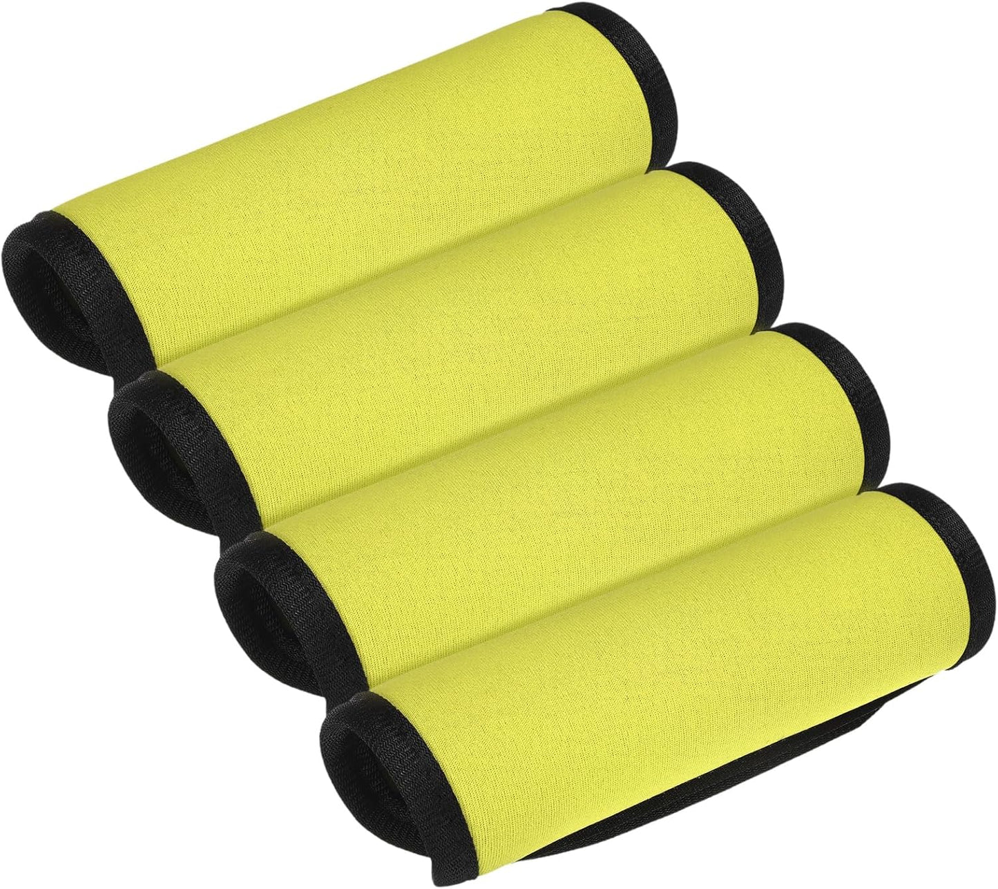 Luggage Handle Wrap [4PCS] - Neoprene Luggage Identifiers Use for Suitcases & Carry on & Travel Accessories - [Yellow-6IN/15CM] Comfort Grip Handle Cover