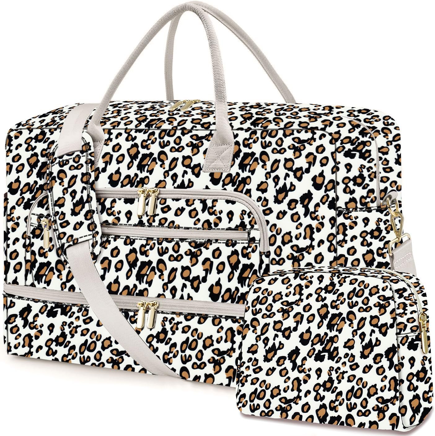 Travel Duffle Bag Weekender for Women - Carry-On Overnight Personal Item Bag with Shoe Compartment & Wet Pocket Large Weekend Tote Bags with Toiletry Hospital Bags for Labor and Delivery