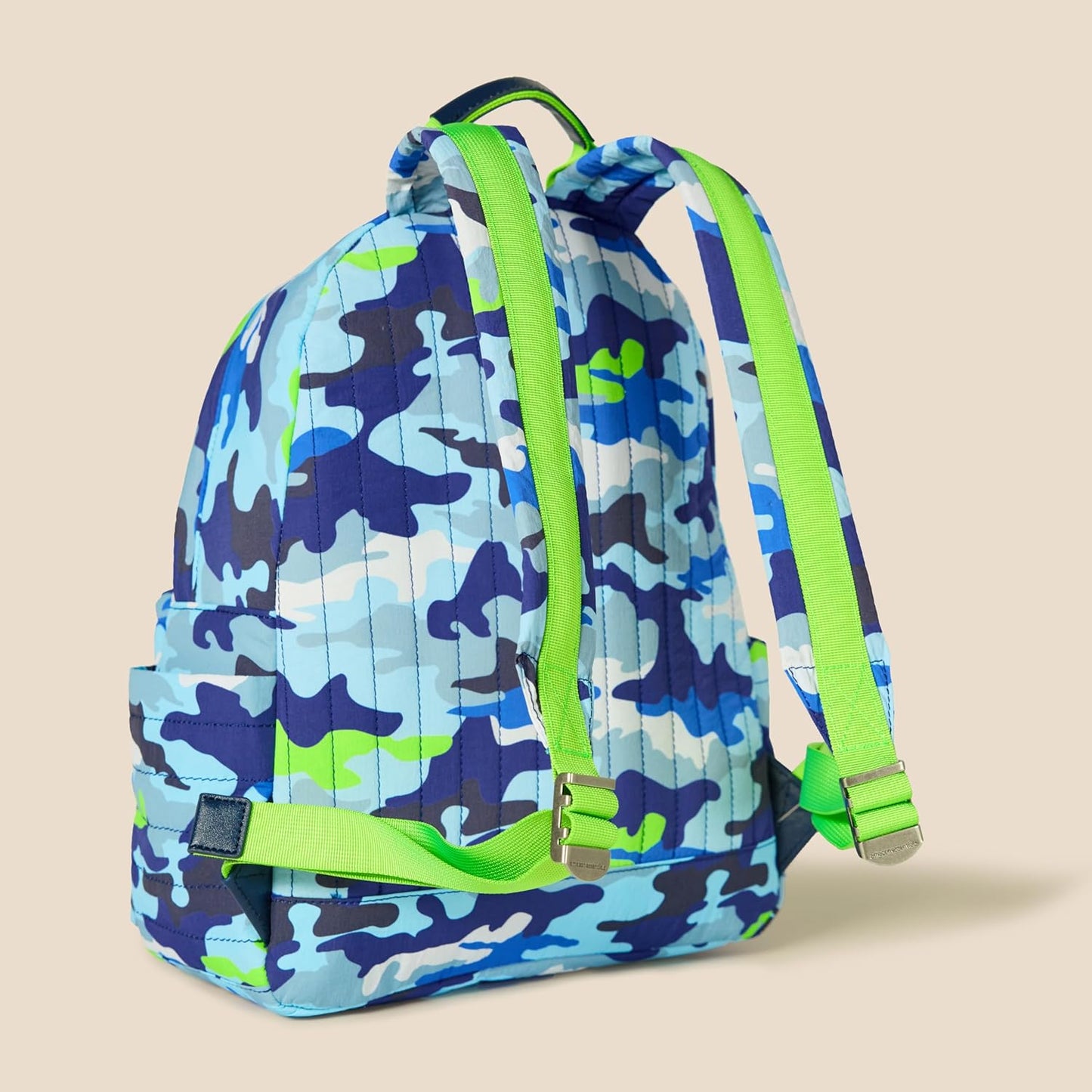 Amazon Essentials Unisex Kids' Nylon School Backpack, Sky Blue Crazy Camo, One Size