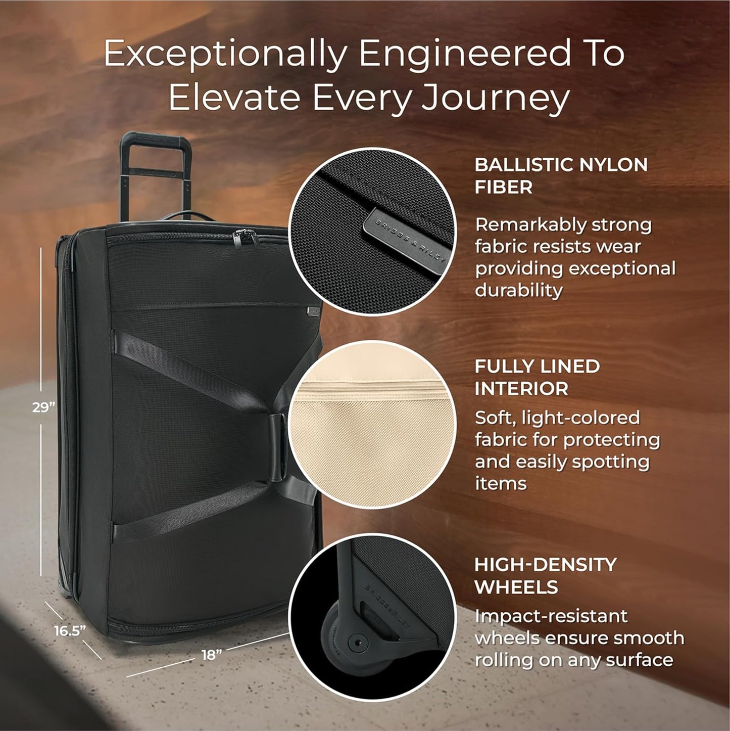 Briggs & Riley Travel Duffel Bag - Weekender & Overnight Luggage for Women & Men, Softside Bag