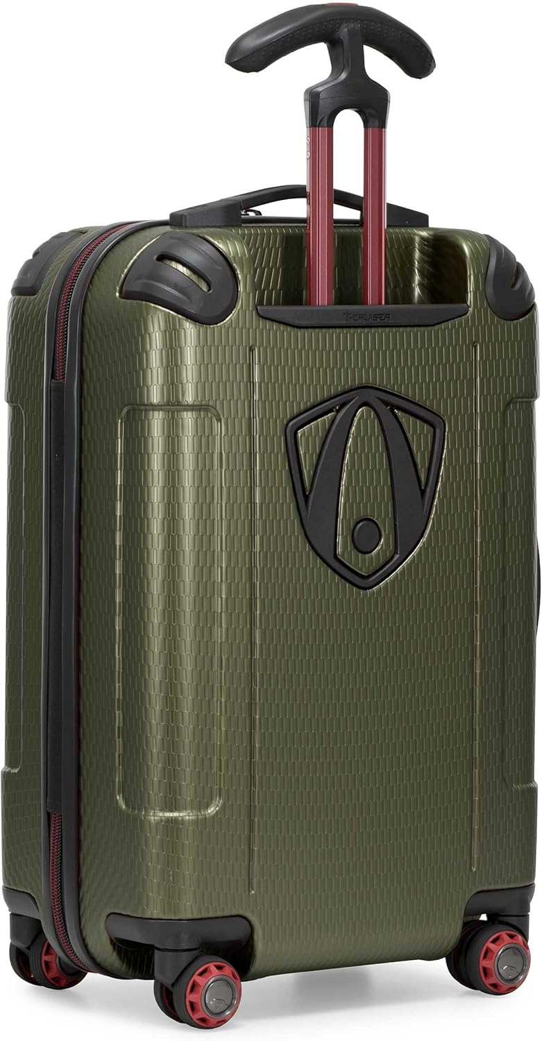Traveler's Choice Maxporter II Hardside Polycarbonate Suitcase with Spinner Wheels, TSA Lock, Green, 22" Carry-On Luggage