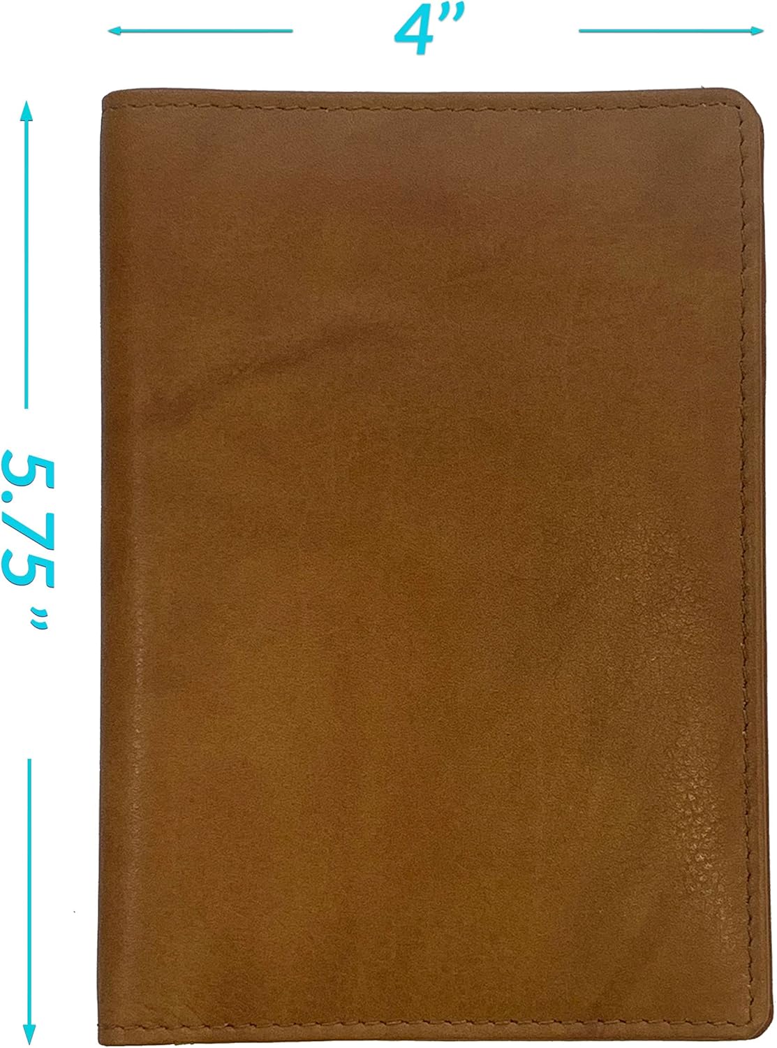 Personalized Monogrammed Antique Saddle Leather RFID Passport Wallet and 2 Luggage Tags