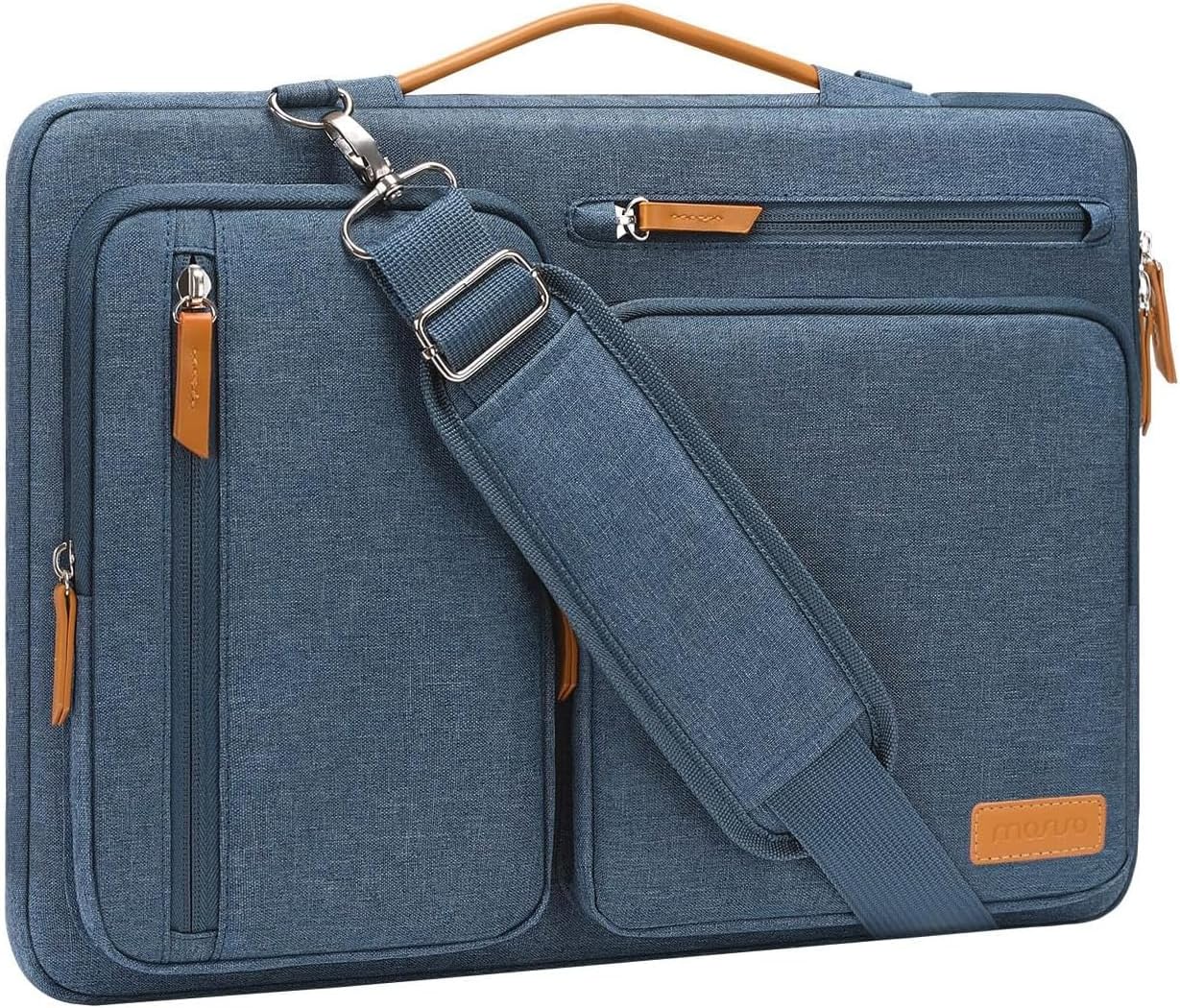 MOSISO 360 Protective Laptop Shoulder Bag,17-17.3 inch Computer Bag Compatible with MacBook, HP