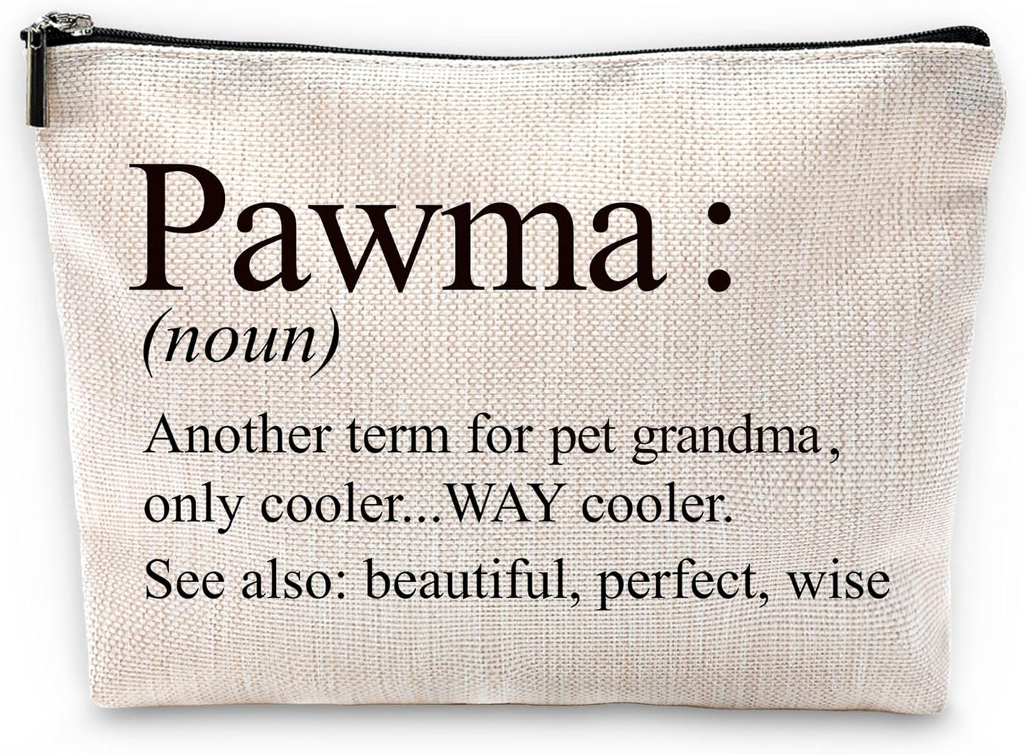 Sufamb Pawma Gifts Makeup Bag, Best Dog Grandma Gifts for Mother's Day Birthday Cosmetic Bags, Best Dog Grandma Gift Portable Small Toiletry Bag Zipper Makeup Pouch