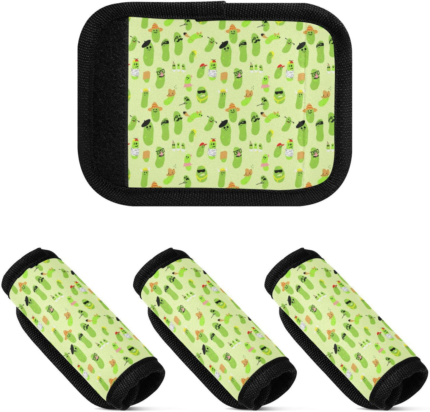 Funny Pickles 2 Pack Luggage Handle Wrap for Suitcase Luggage Identifier Travel Tags Handle Protection Sleeve Cover