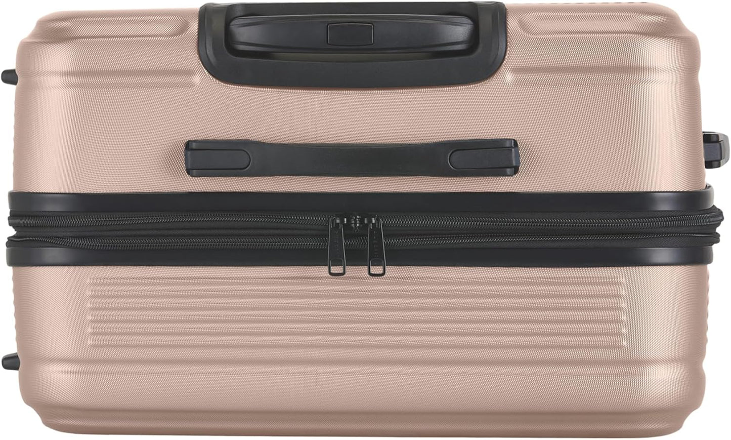 Bugatti Singapore 2-Piece ABS Hardside Luggage Set, Double Spinner Wheels, Expandable (Pink)