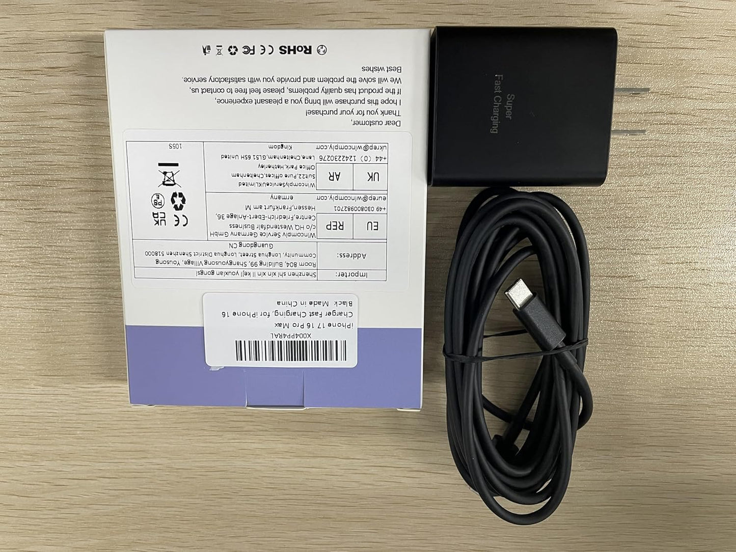 iPhone 17 16 Pro Max Charger Fast Charging, 45W Super Fast USB C Chargers for iPhone 17 (6FT+6FT+10FT) Type C Chargers Cord with Fast Charger Block for iPhone 17/16/15 series/iPad/ GalaxyS25/S24 Black