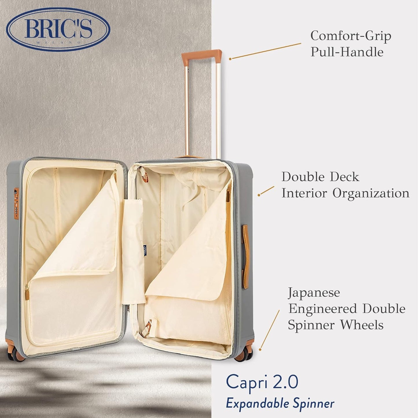 Bric's Capri 2.0 27" Spinner Expandable (Silver)
