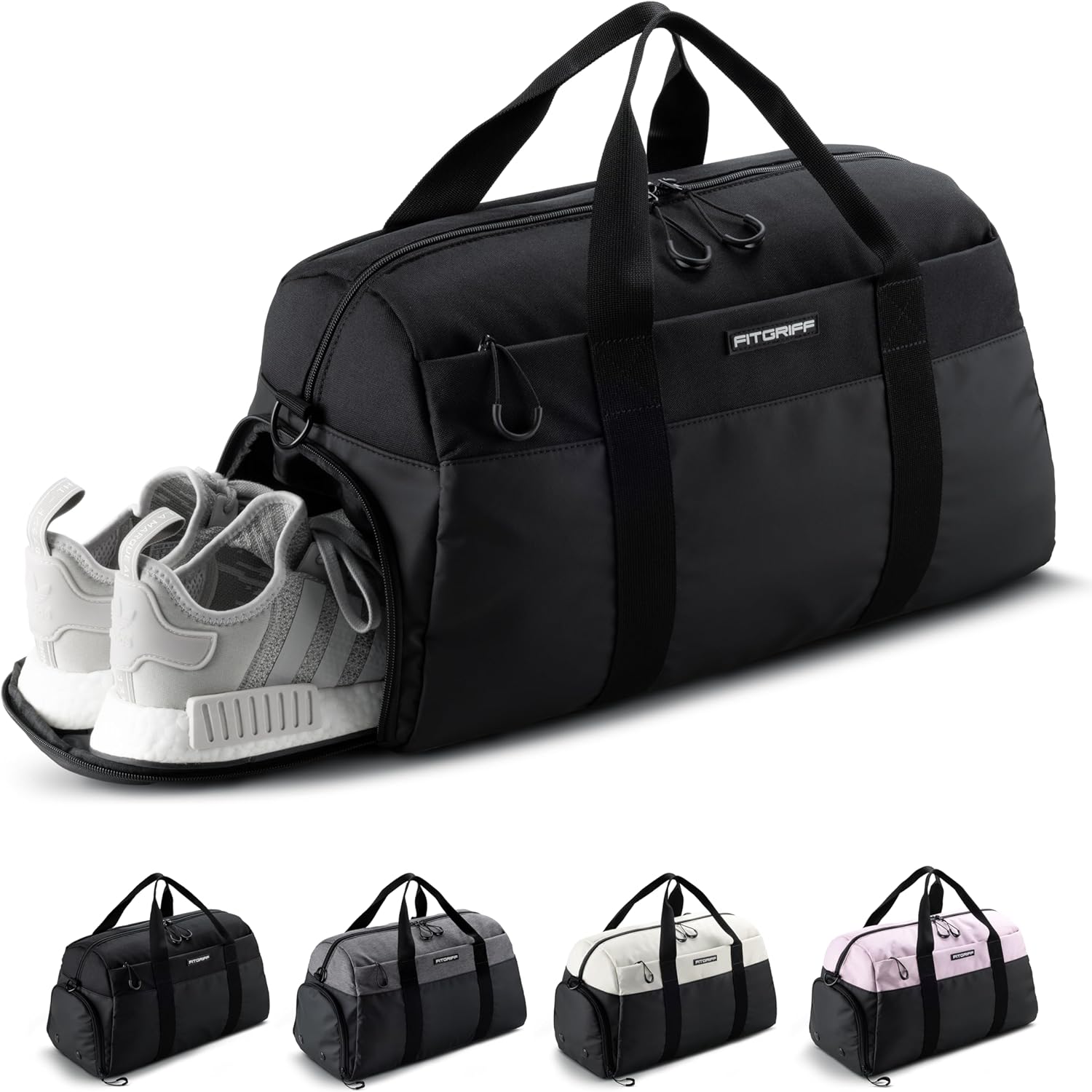 Fitgriff® Gym Bag V2 for Men and Women with Shoe & Wet Compartment - Duffle Bag for Travel, Sports