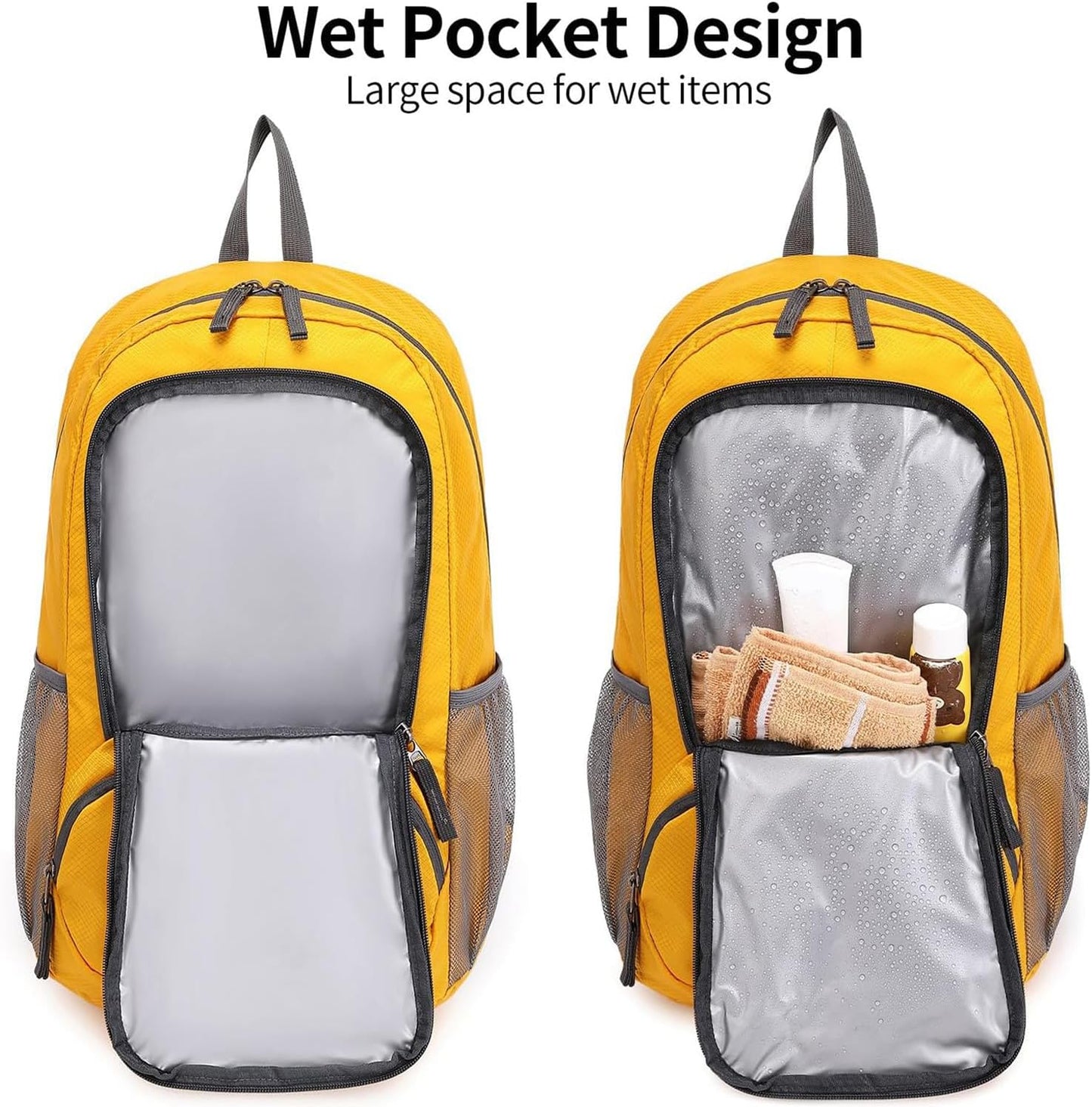 FENGDONG 35L Lightweight Foldable Waterproof Packable Travel Small Hiking Backpack Daypack for men women