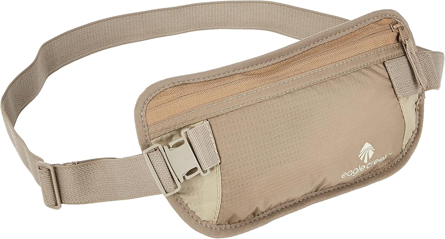 Eagle Creek Undercover Hidden Pocket - Travel Money Belt Deluxe for Men and Women, Khaki