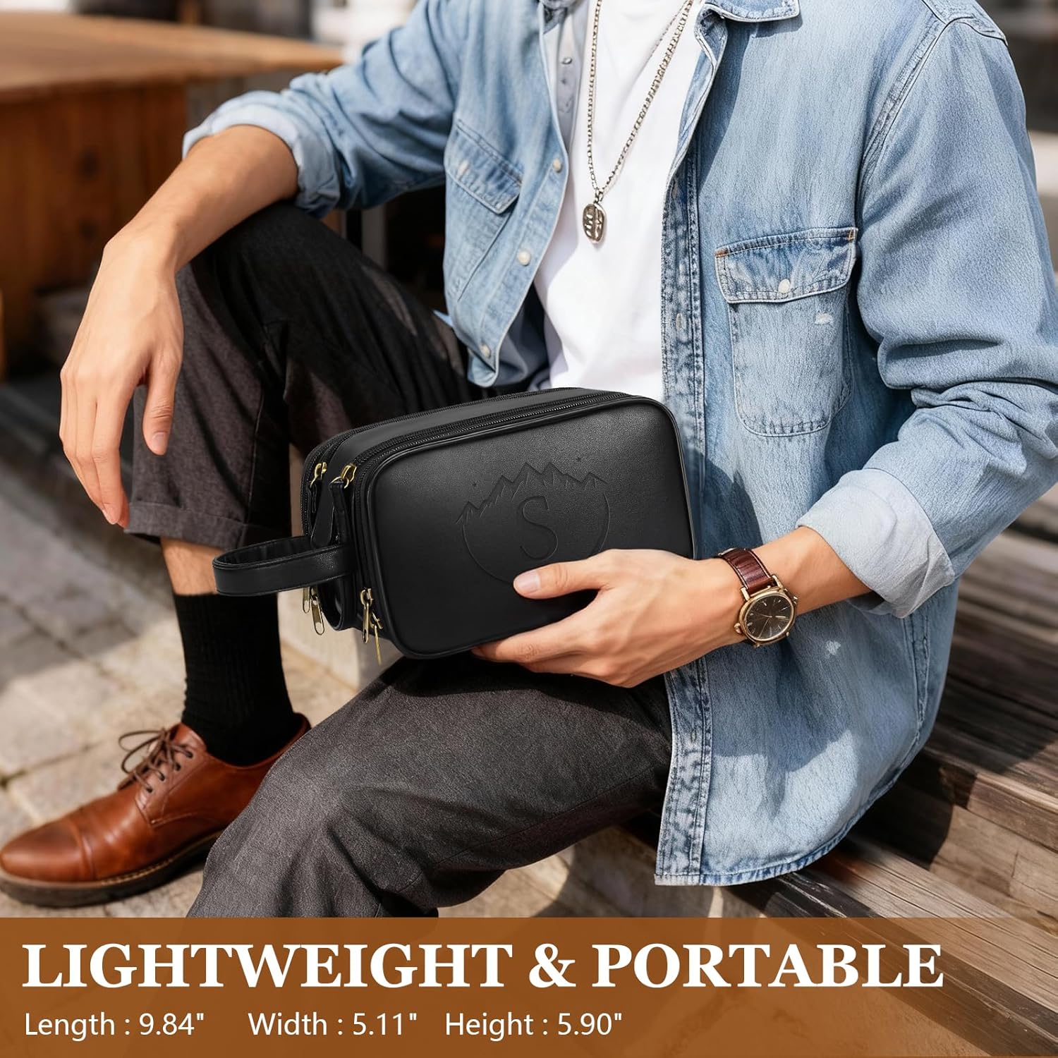 Travel Toiletry Bag for Men,Mens Shaving Bags for Toiletries,Men's Toiletry Travel Bag