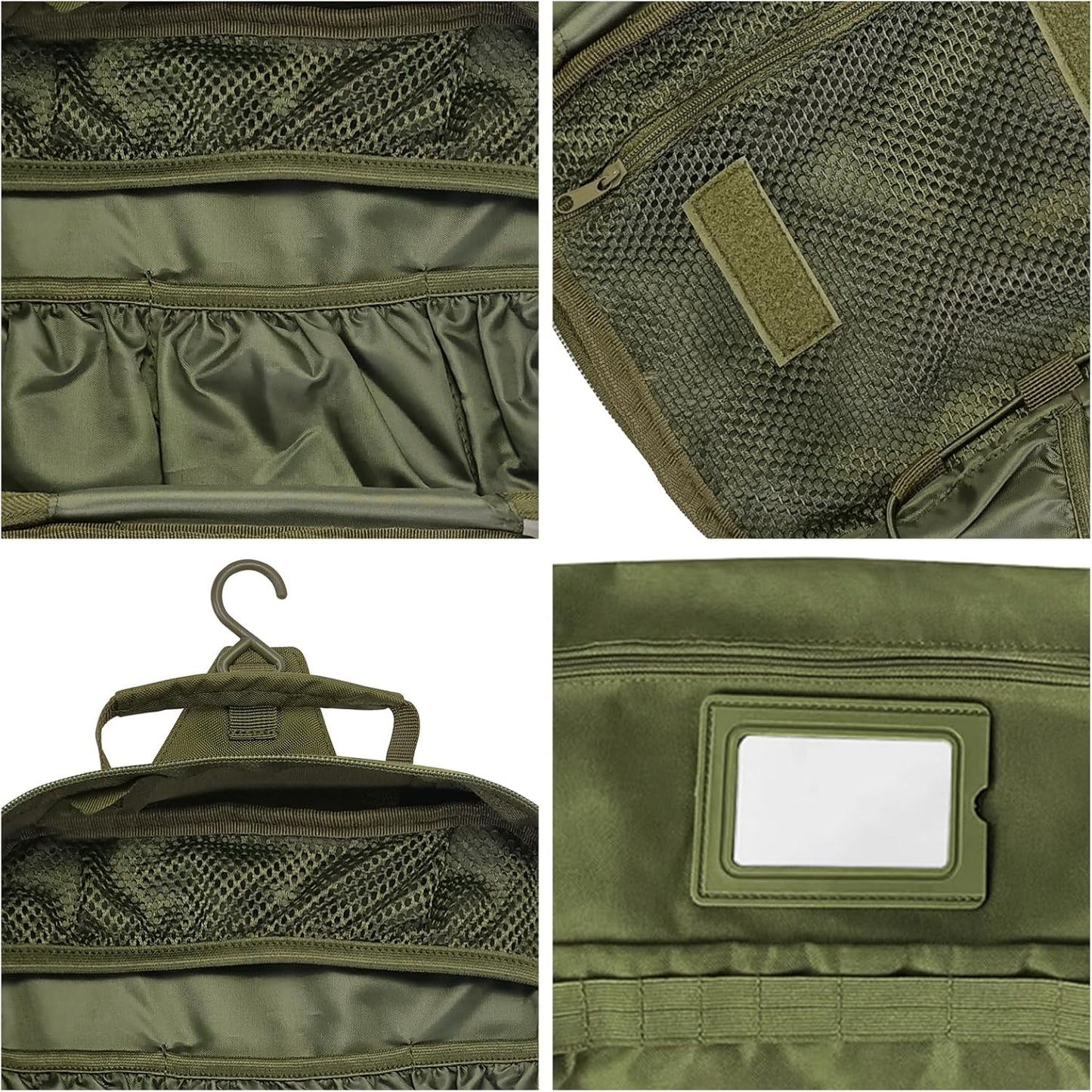 SMONT Tactical Toiletry Bag for Men, 9.5" Hanging Dopp Kit Shaving Hygiene Bag for Traveling Bathroom