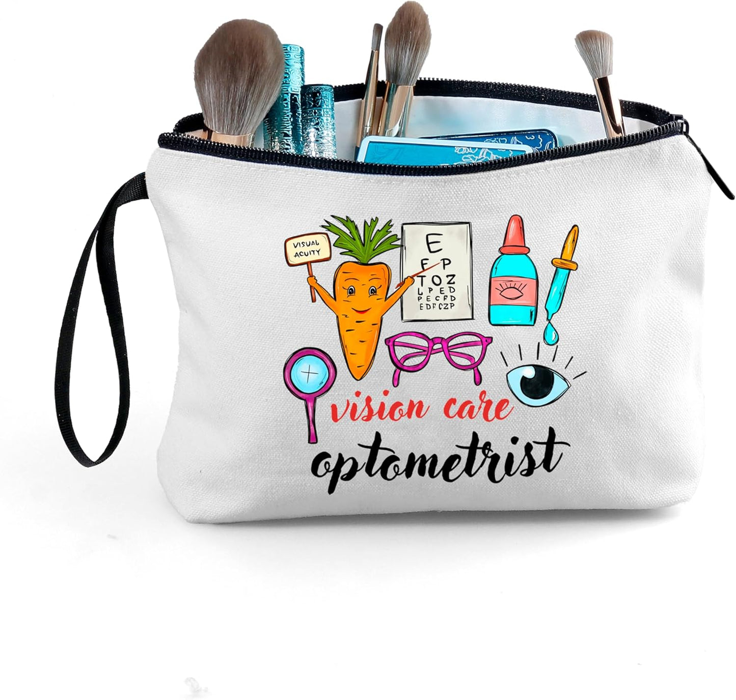 SEAMOON Optometrist Optometry Ophthalmology Eye Doctor Optician Thank You Appreciation Gifts for Women Friend Coworker Team Employees Makeup Cosmetic Bag