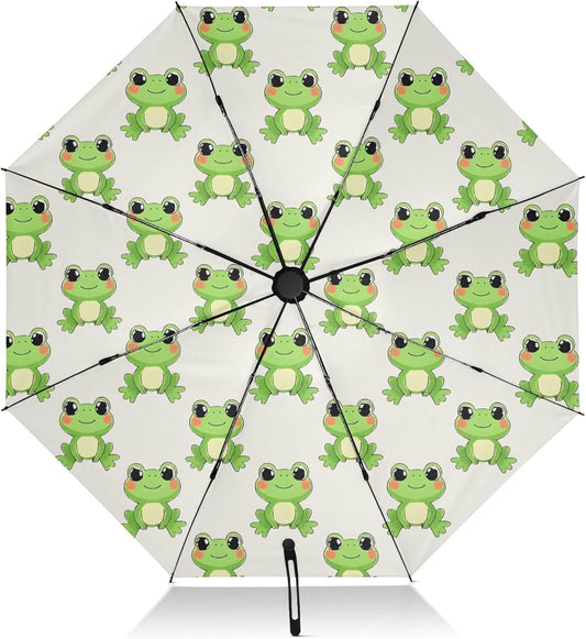Automatic Folding Umbrella Windproof Strong, UV Protection Compact Black Gothic Moon Spider Webs and Bats Sun Rain Sun Rain Travel Umbrellas for Women Men