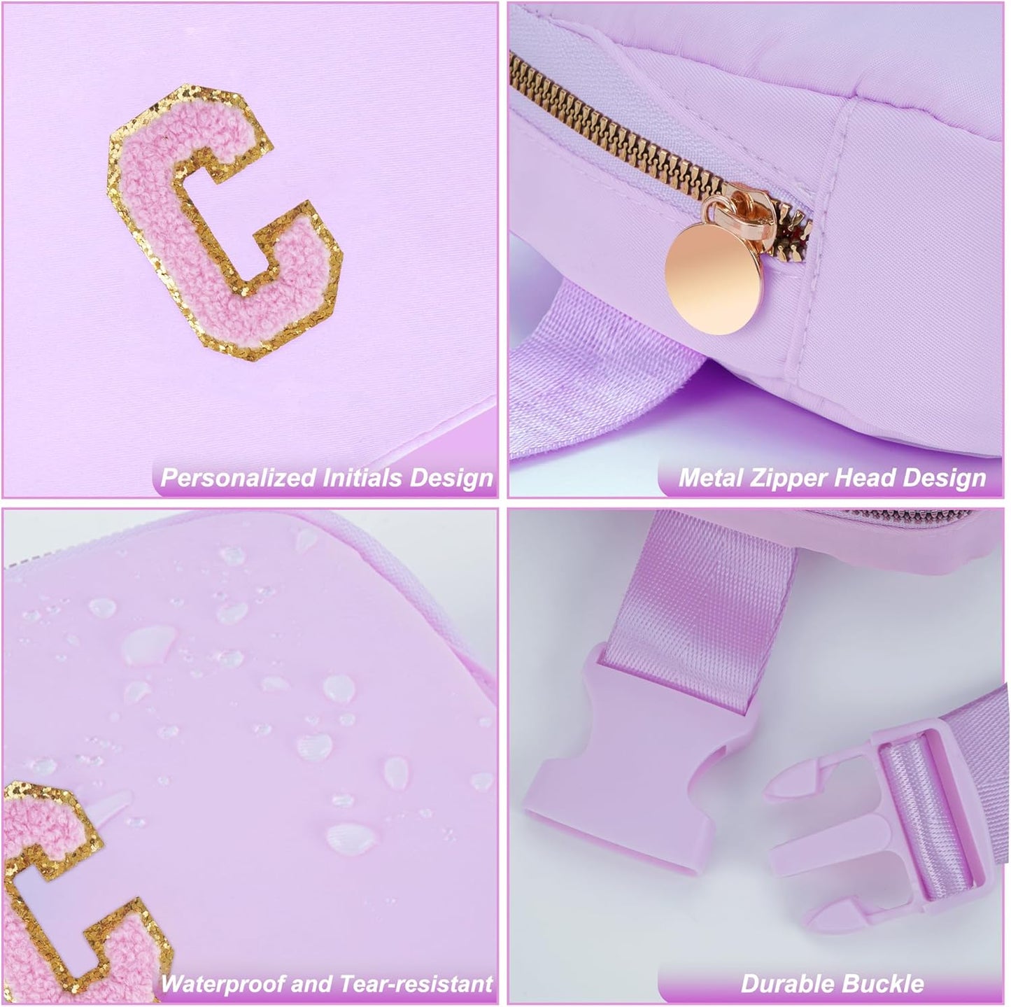 Birthday Gifts for 6 7 8 9 10 11 12 13 Year Old Girls,Fanny Pack Belt Bag Crossbody Bags for Women Girls Kids,Fashion Waist Packs Cute Teen Trendy Stuff Travel Essentials | Lavender,C