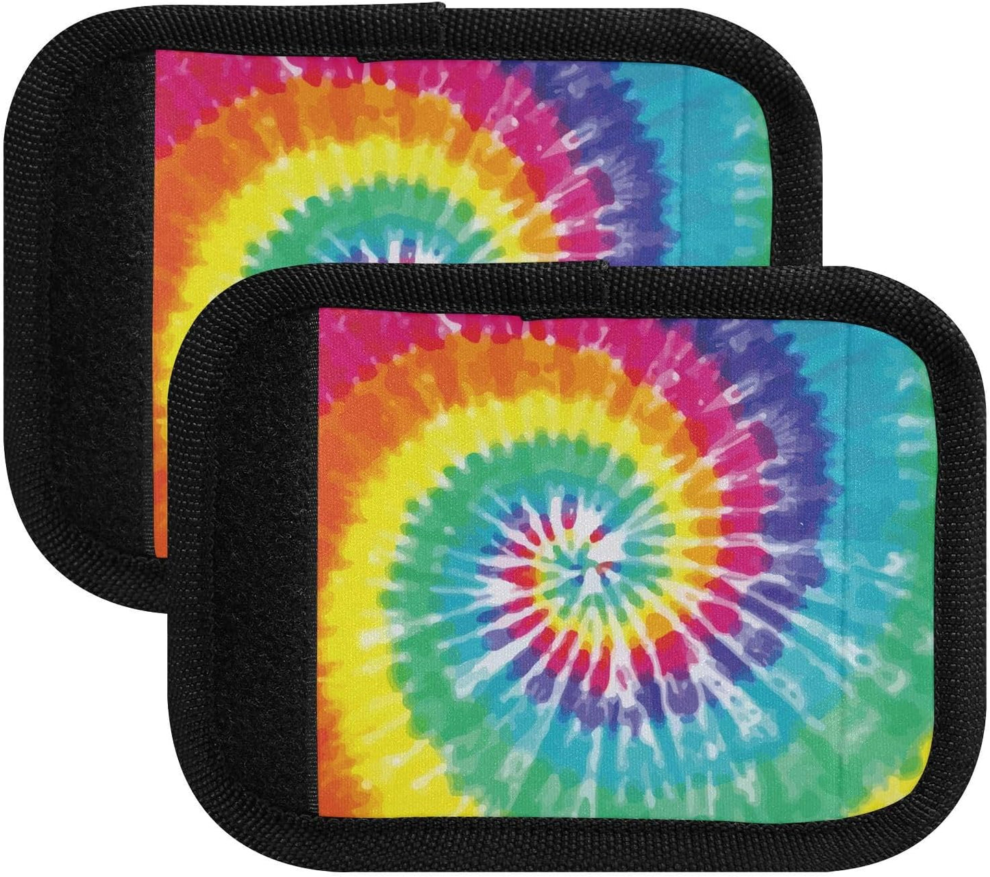 Tie Dye 2 Pack Luggage Handle Wrap for Suitcase Luggage Identifier Travel Tags Handle Protection Sleeve Cover