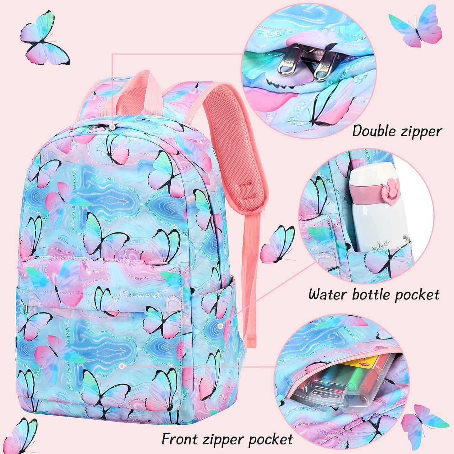 CAMTOP School Backpack for Kids Girls Boys Backpacks with Lunch Box Kindergarten Elementary BookBag Set for Age 4-10