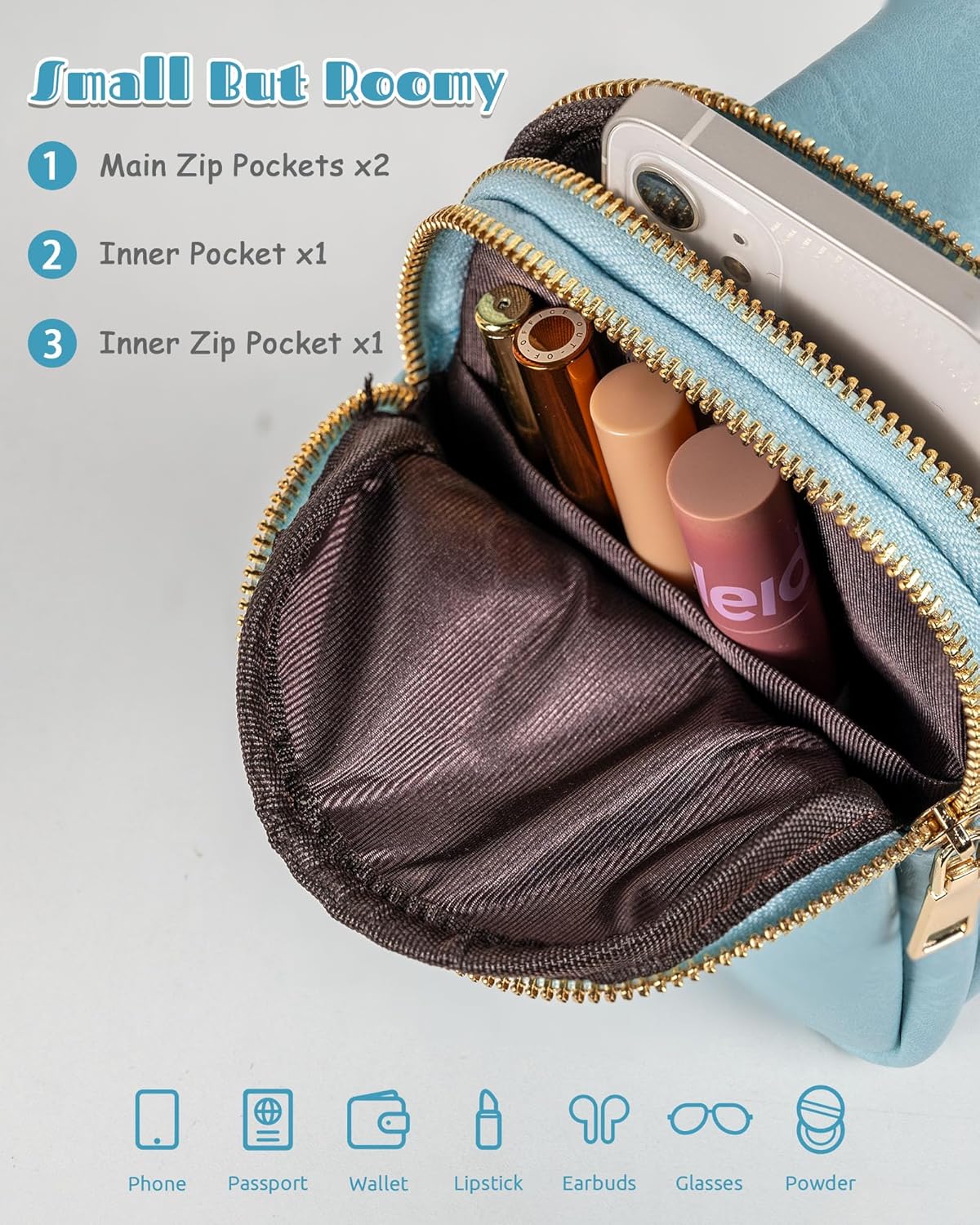 Gifts for College Girl, Initial Lightweight Crossbody Phone Purse for Teen Girls, Mini Shoulder Bag, Birthday Gifts for Women Girls Daughter Granddaughter, Cute Trendy Preppy Stuff for Friend