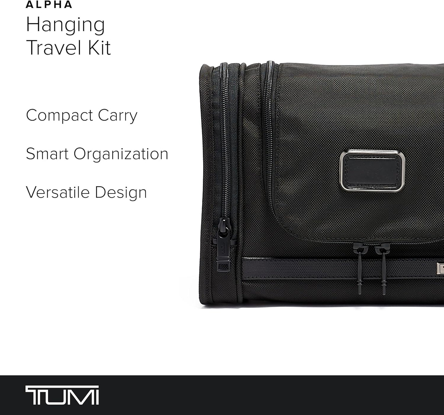 TUMI - Alpha Hanging Travel Kit - Toiletries and Cosmetics Organizer - Travel Essentials Bag with