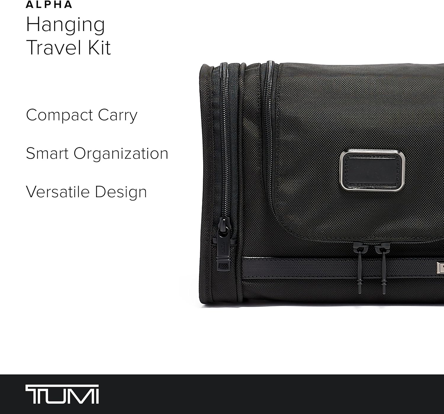 TUMI - Alpha Hanging Travel Kit - Toiletries and Cosmetics Organizer - Travel Essentials Bag with