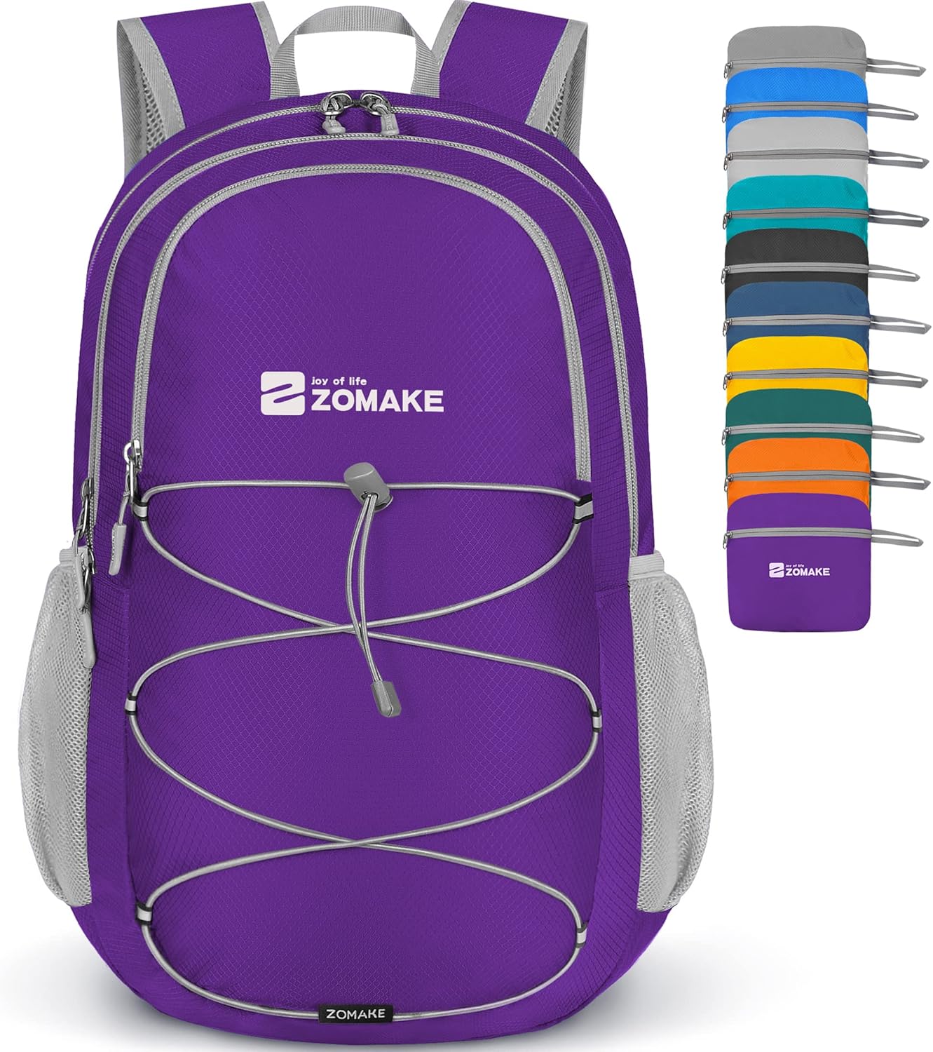 ZOMAKE Lightweight Packable Backpack 28L, Foldable Backpacks Water Resistant Collapsible Day Bag