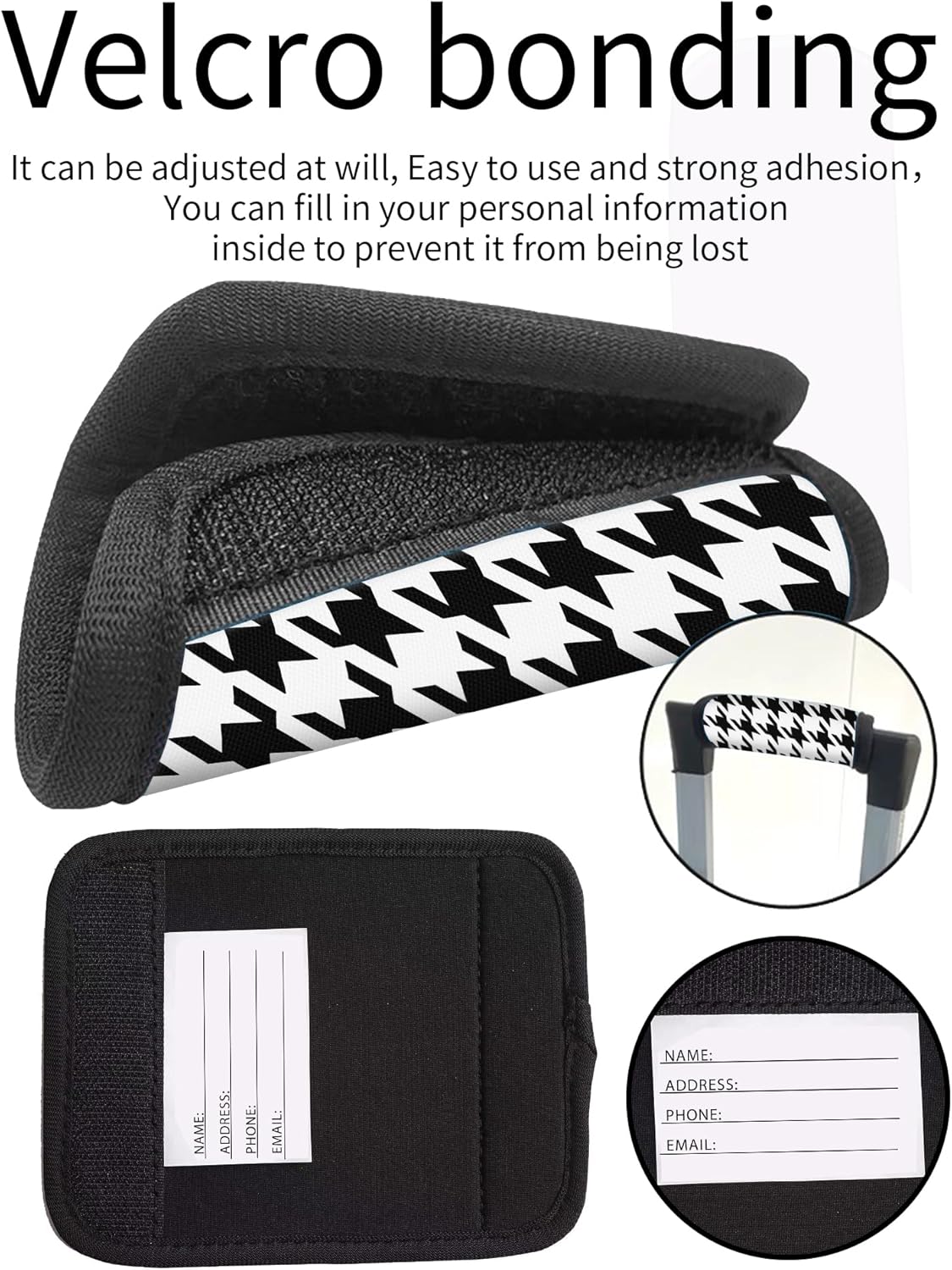 2 Pack Luggage Handle Wrap Travel Tags - Set of Luggage Tags for Suitcases, Identifiers, Marker