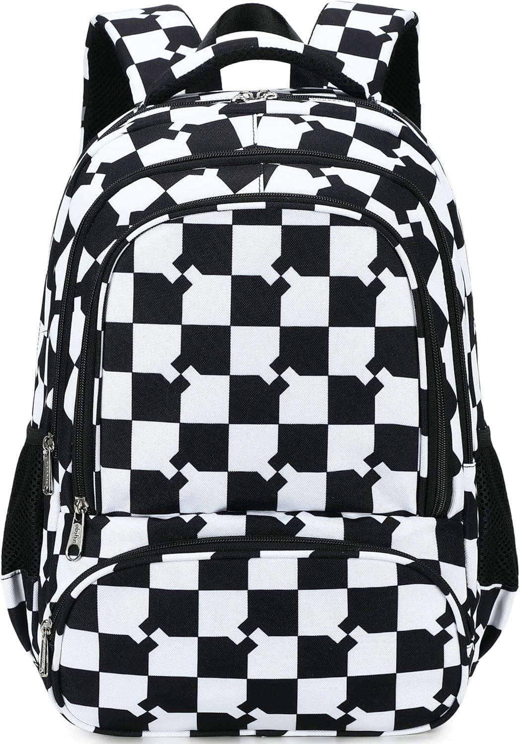 abshoo Checkered Kids School Backpack For Girls Boys Bookbag Kindergarten Elementary School Bags (Blocks Black)