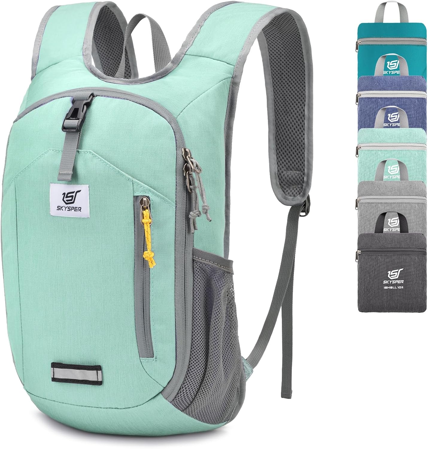SKYSPER Small Hiking Backpack 10L Foldable Daypack Packable Lightweight Hiking Daypack Travel Day Pack for Women Men