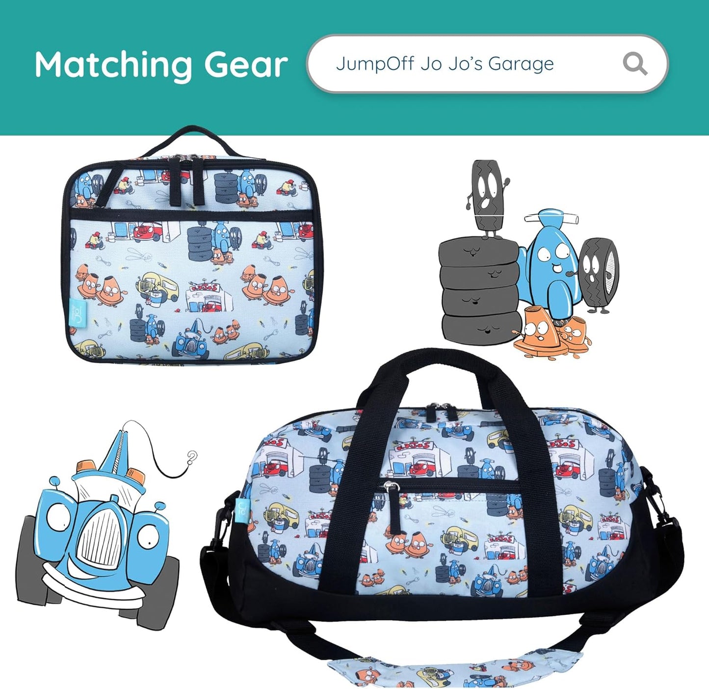 Wildkin Jo's Garage 15 Inch Backpack