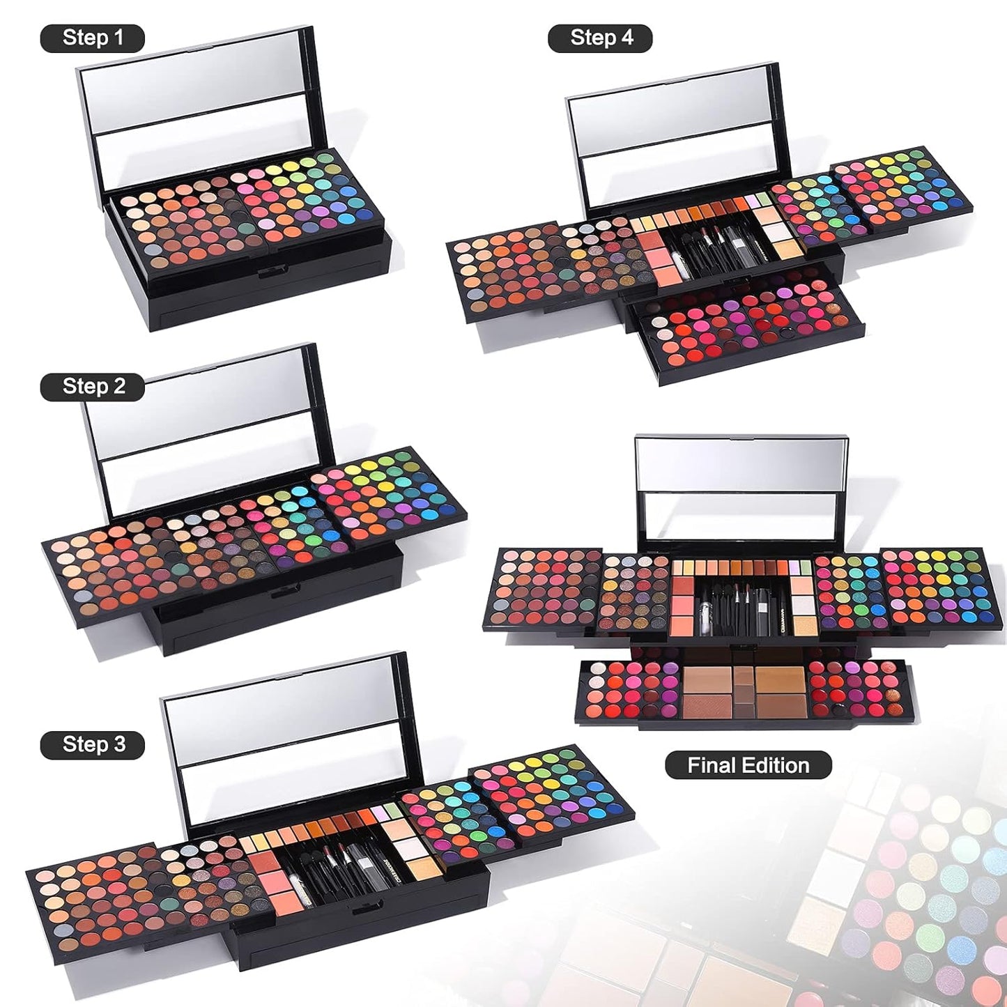 Professional All in One Makeup Kit for Women Full Kit,186 Colors Make Up Palette Christmas Gift Set, Including Eyeshadow,Lip Gloss,Concealer,Highlighter,Contour,Brow Powder,Mascara,Blush & Brush