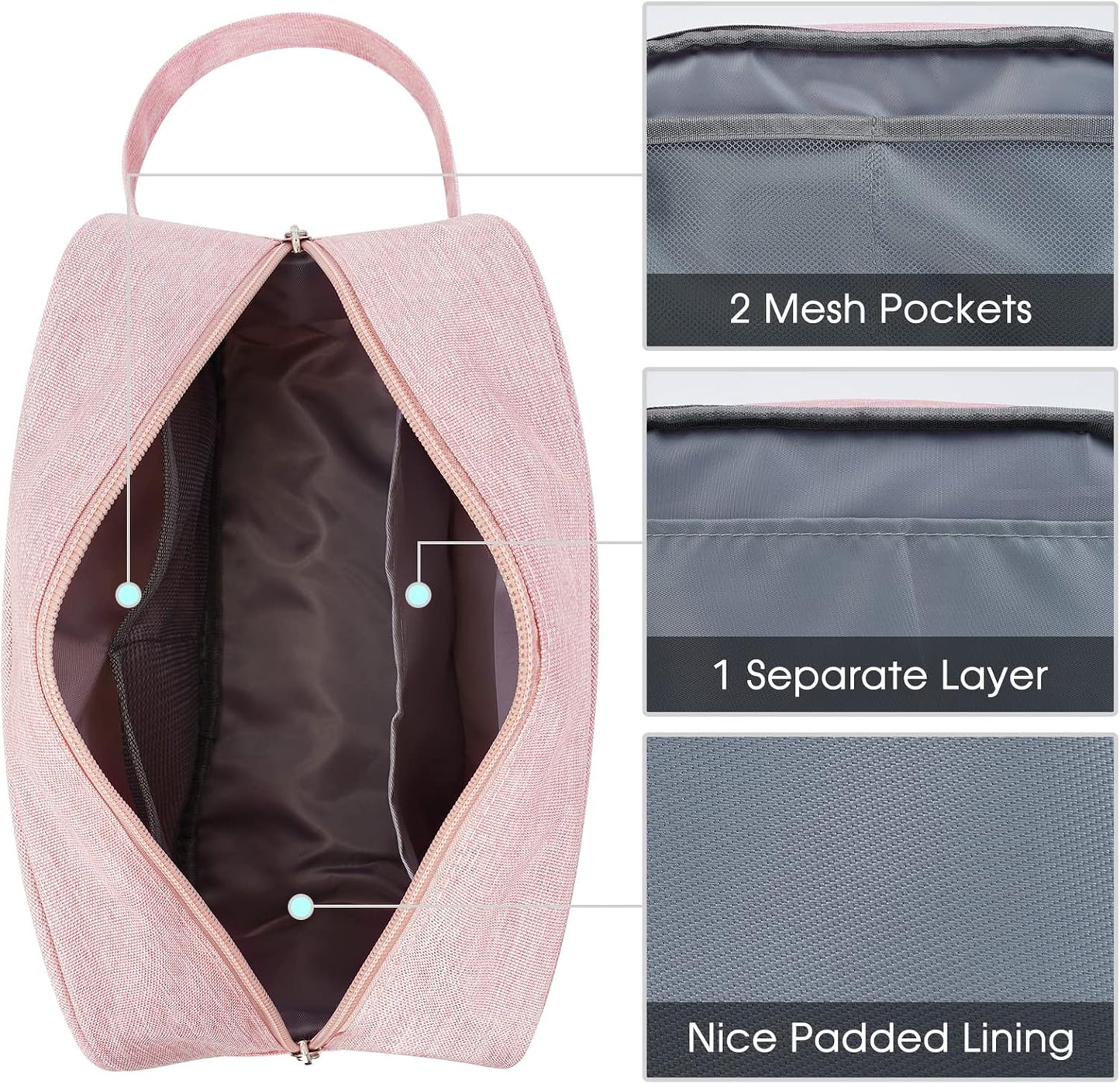 Narwey Travel Toiletry Bag for Women Traveling Dopp Kit Men Travel Bag for Toiletries Cosmetic Bag
