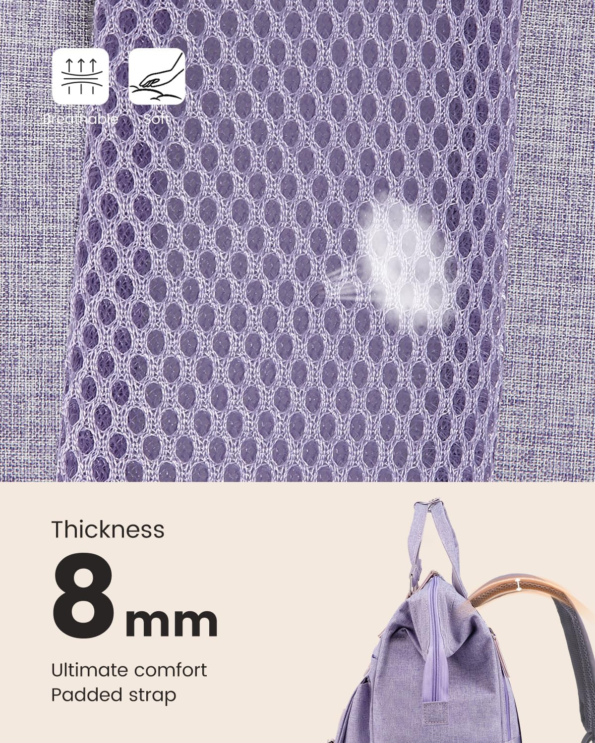 LOVEVOOK Laptop Backpack Purse for Women, Cute College School Backpack Bookbag For Teenager Girls, Teacher Nurse Bags Work Travel Backpack, Business Computer Laptop Bag Daypack, 15.6 Inch, Purple