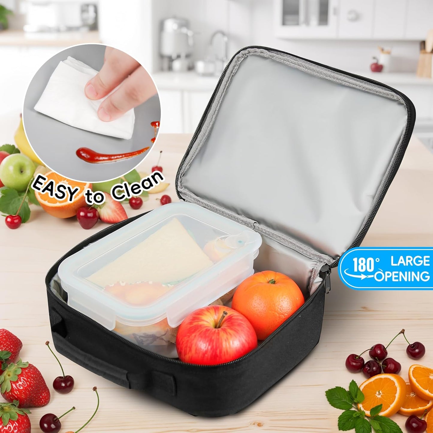 Gamer Lunch Box for Boys, Insulated Reusable Video Game Lunch Bag Portable Waterproof Leakproof Lunch Tote Bag Game boy Lunch Box for School Picnic Travel Back to School Gifts (playing game)
