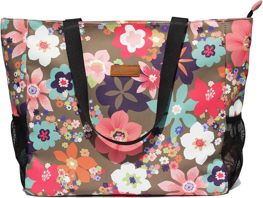 LARGE BEACH BAG Water Resistant Lightweight 20 inch Women Oversize Tote Bag for Gym Beach Travel Pool Yoga Nurse