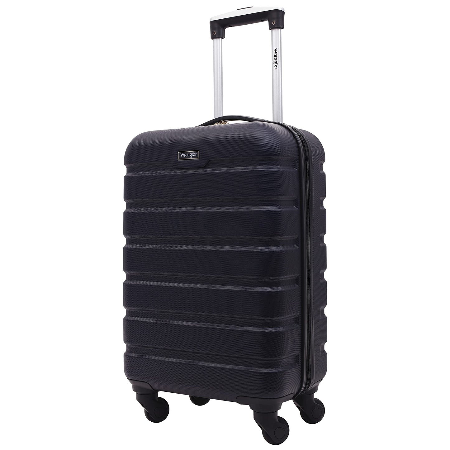 Wrangler 21.5" Spinner Carry-On Luggage, Navy Blue
