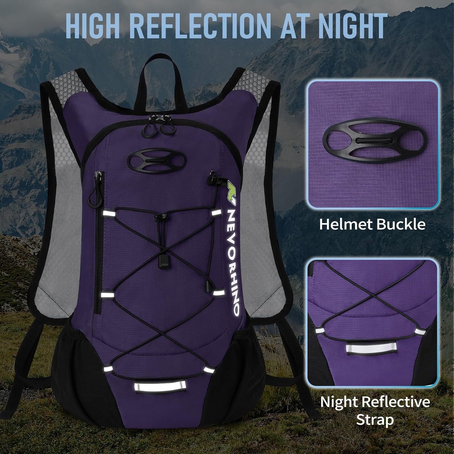 Lightweight Hydration Backpack, Running Backpack with 2L Water Bladder, Hydro Water Daypack for